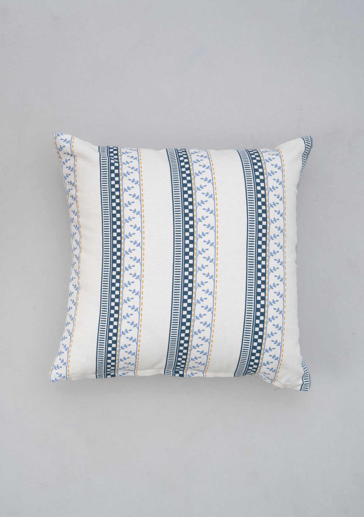 Oriental Stripes 100% cotton geometric cushion cover for sofa - Grey
