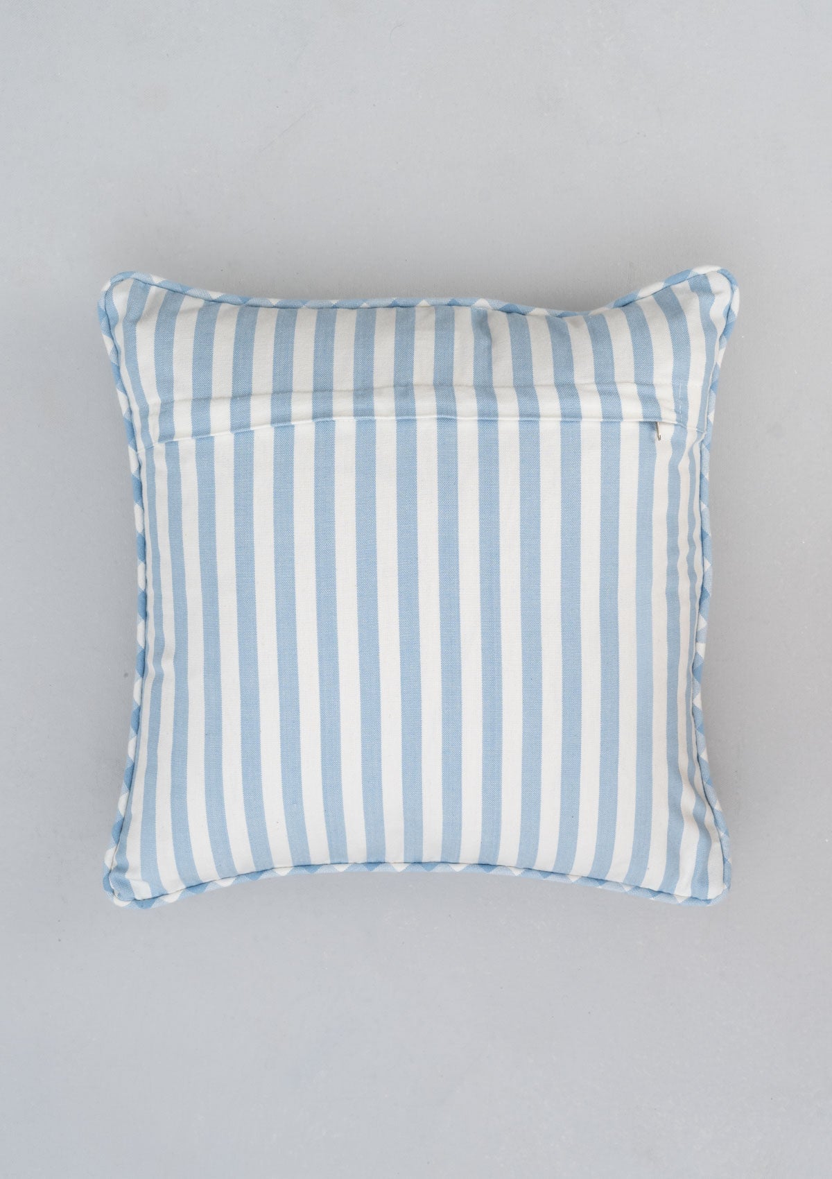 Powder Blue Stripe Woven Cushion Cover - Powder Blue