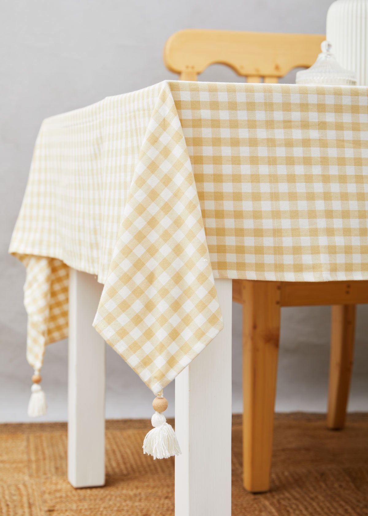 Ivory Gingham Dining Set