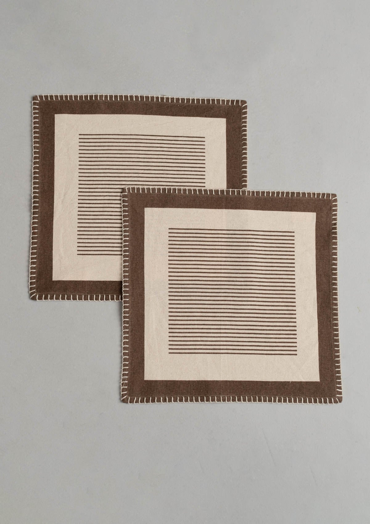 Coffee Printed Cotton Napkin - Cinnamon Brown