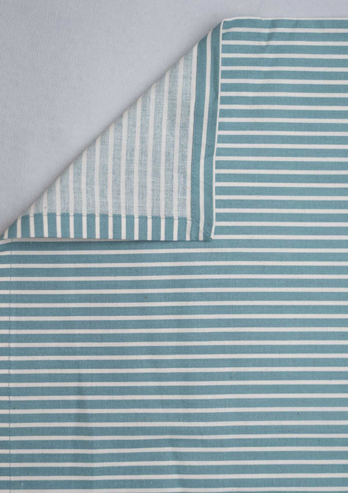 Stripes Flat Sheet - Turquoise