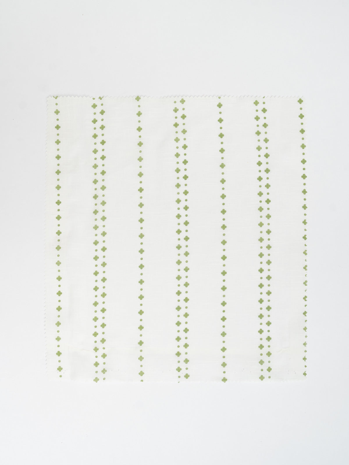 Sitara geometric 100% cotton sheer Fabric for living room - Light filtering - Green