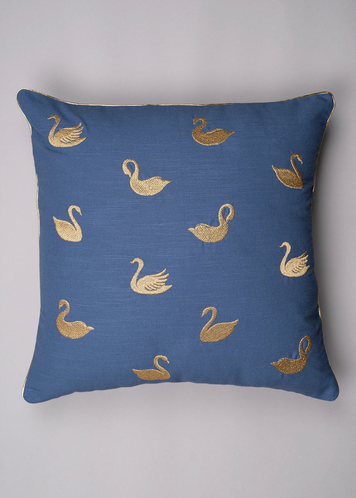Swan Lake Cushion Cover - Royal Blue