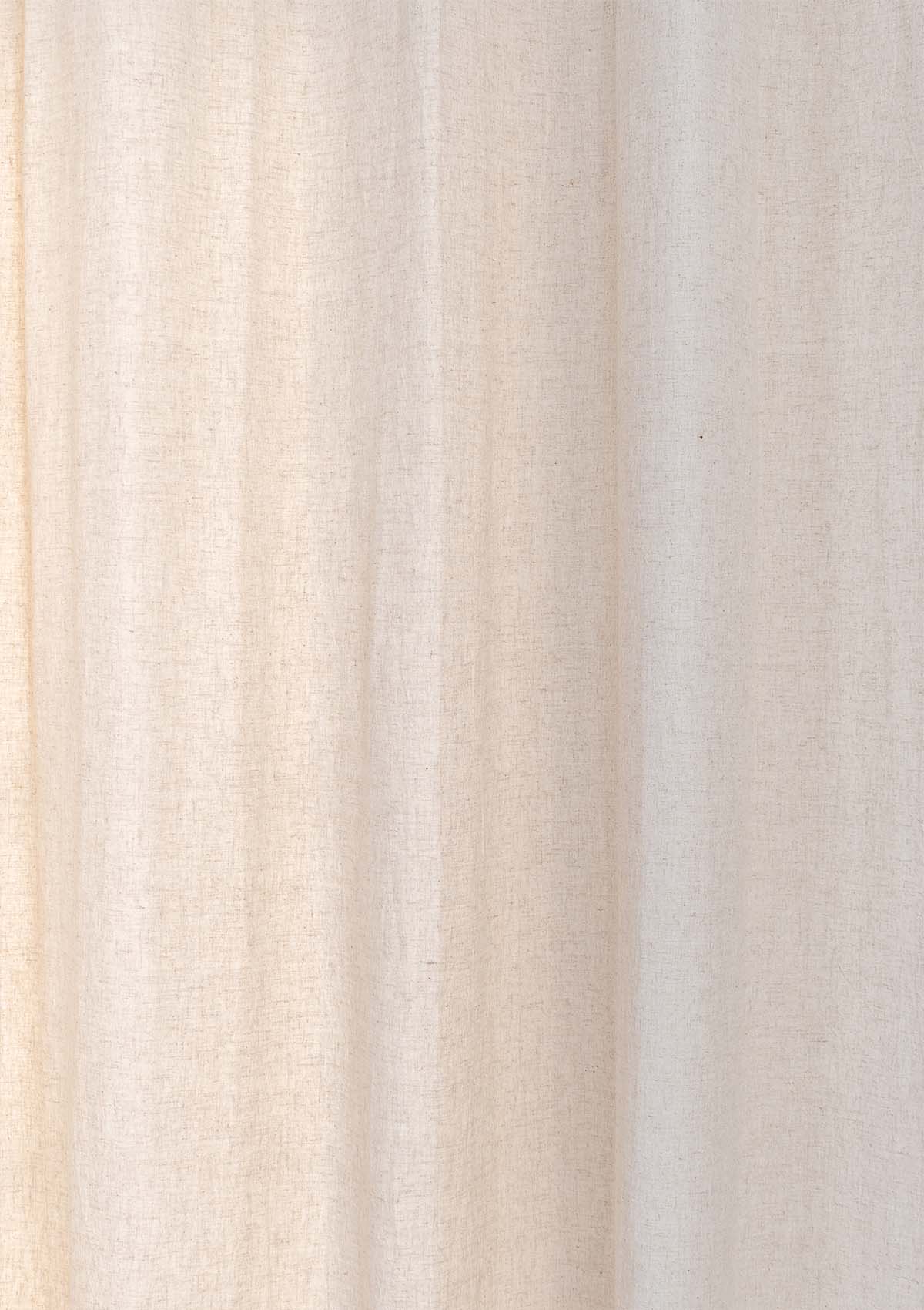 Solid linen Beige 100% Customizable Cotton plain curtain for bedroom - Room darkening