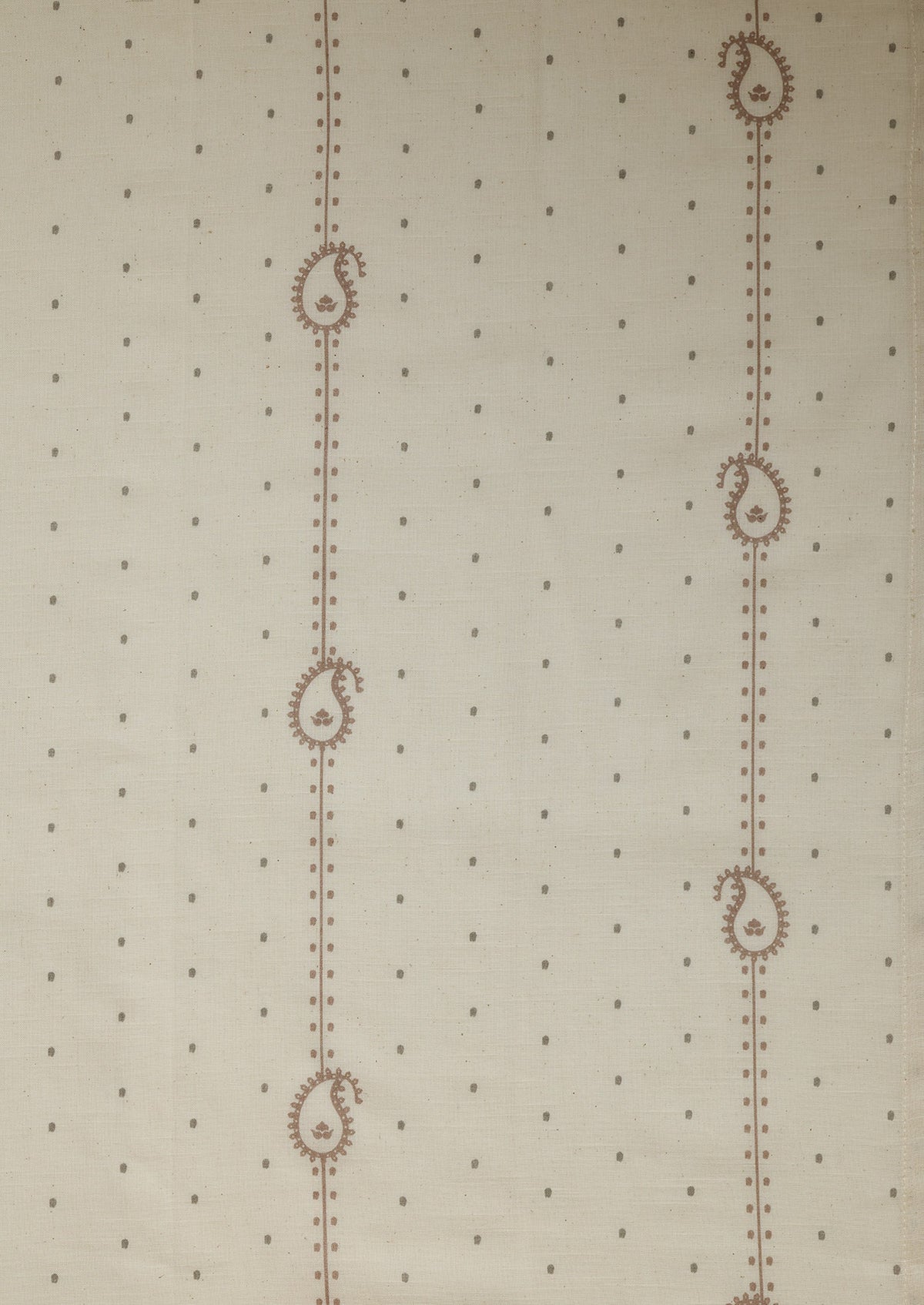 Ambi Brown & Grey | 100% Cotton Sheer Printed | Light Filtering Fabric