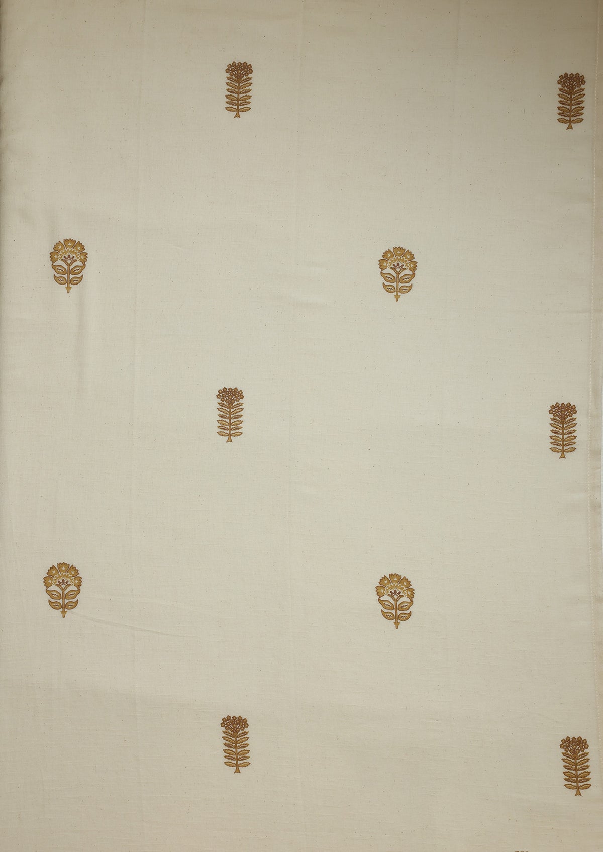 Baagh Mustard | 100% Cotton Sheer Printed | Light Filtering Fabric