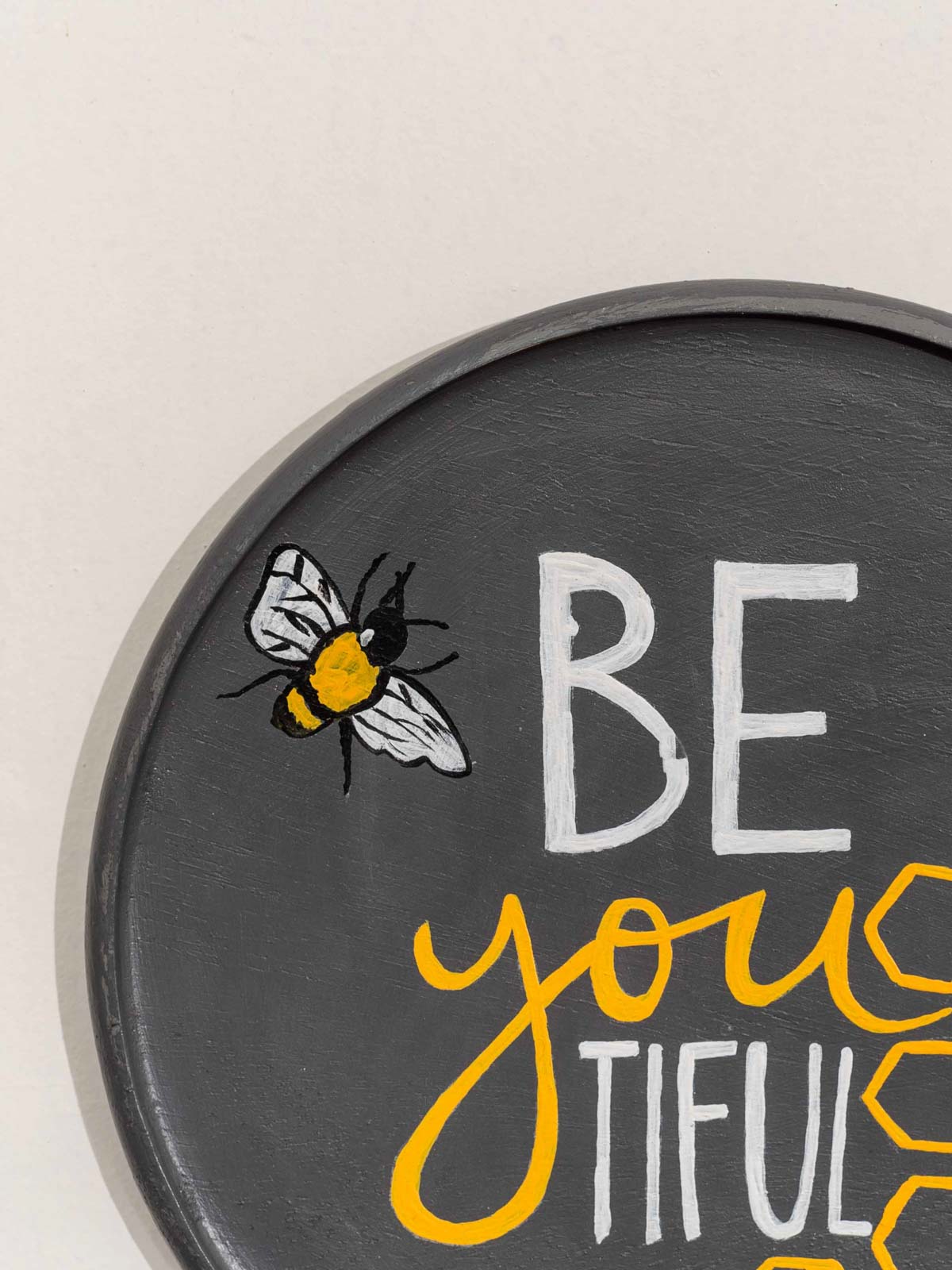 Hand Painted Wall Plate Be - You - Tiful