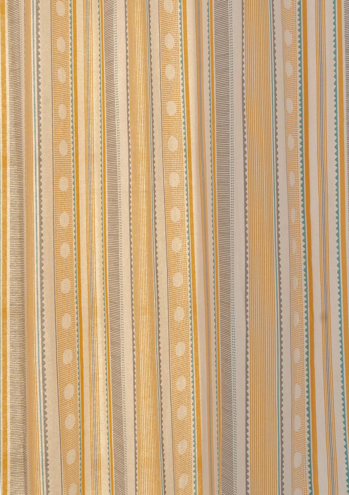 Buru 100% cotton boho customisable curtain for living room - Room darkening - Mustard