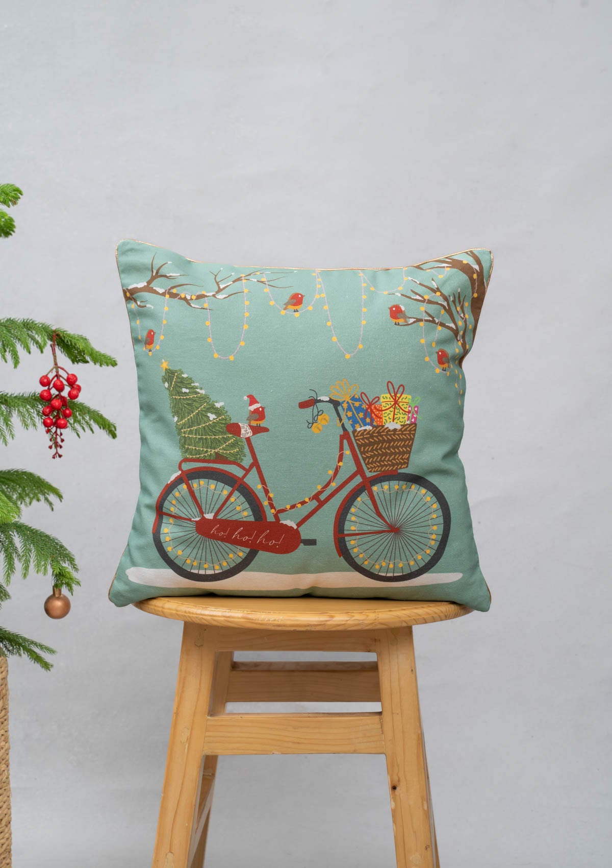 Carnival 100% cotton decorative cushion cover for sofa - Green