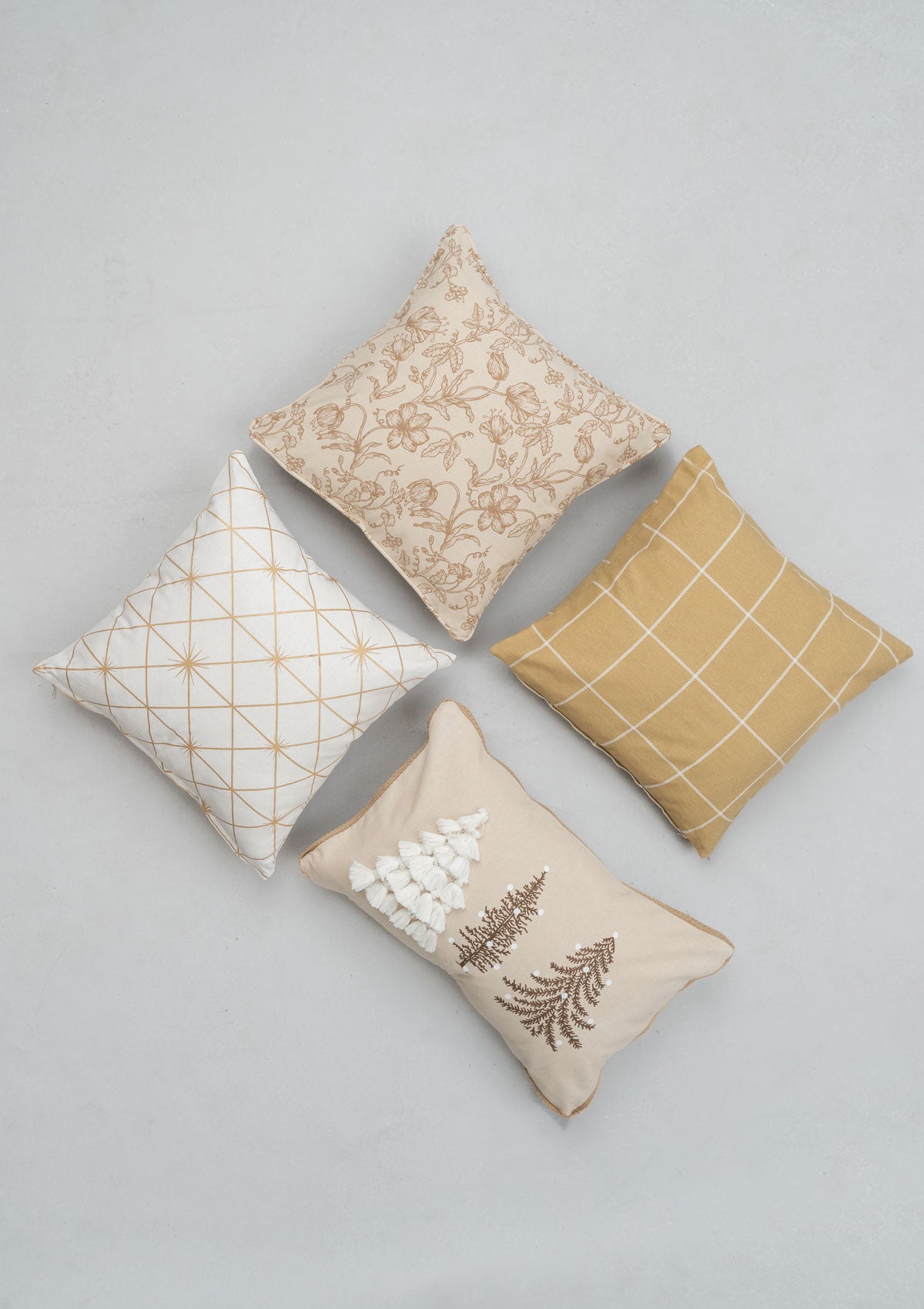 Christmas Forest Combo Cushion Cover Set - Multicolor