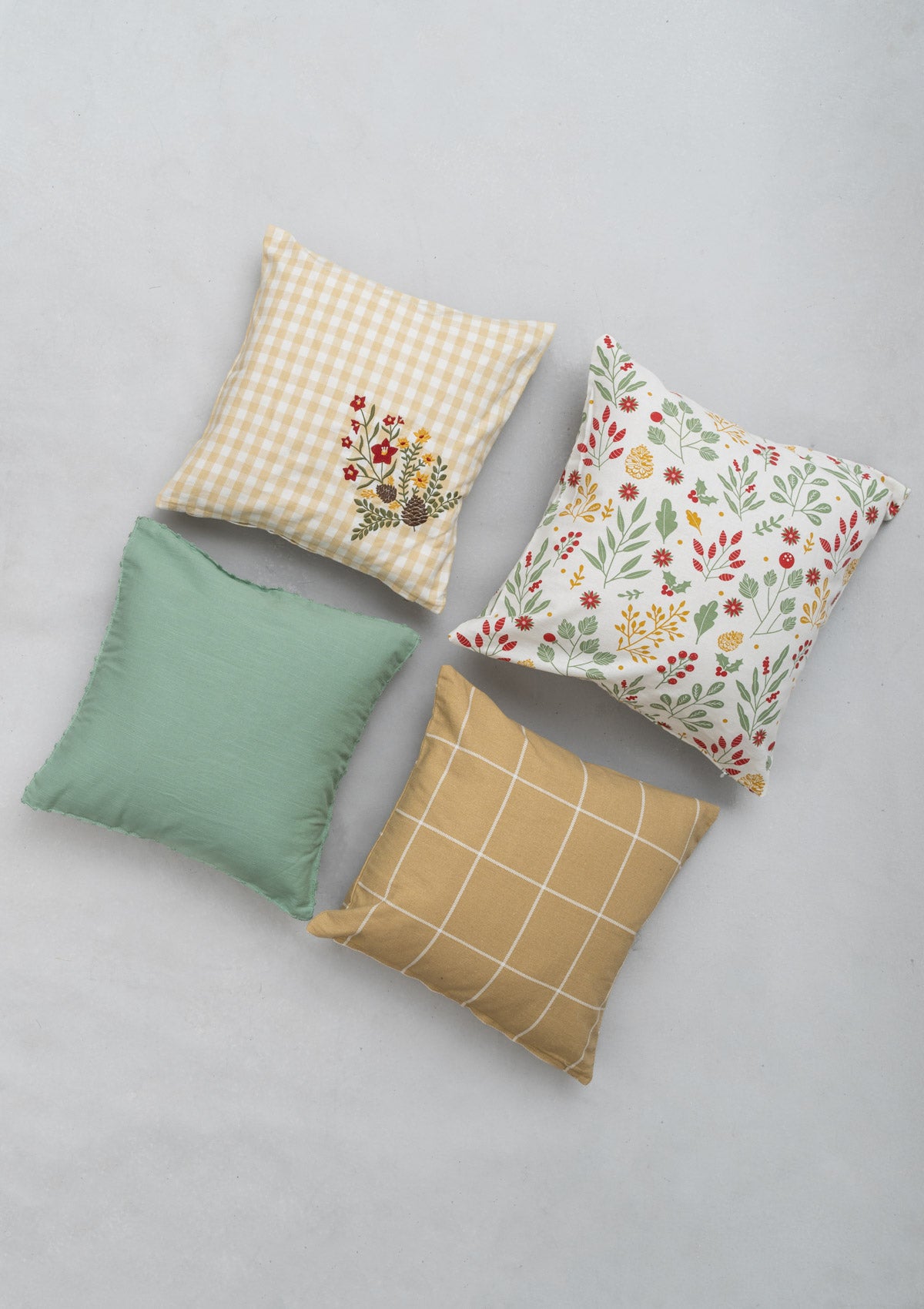 Conifers Combo Cushion Cover Set - Multicolor