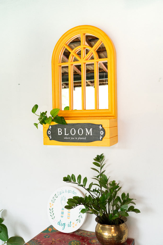 Elysian Arched Mirror - Bloom Garden Frame with Basket