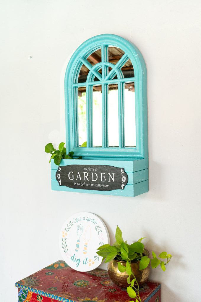 Elysian Arched Mirror - Bloom Garden Frame with Basket