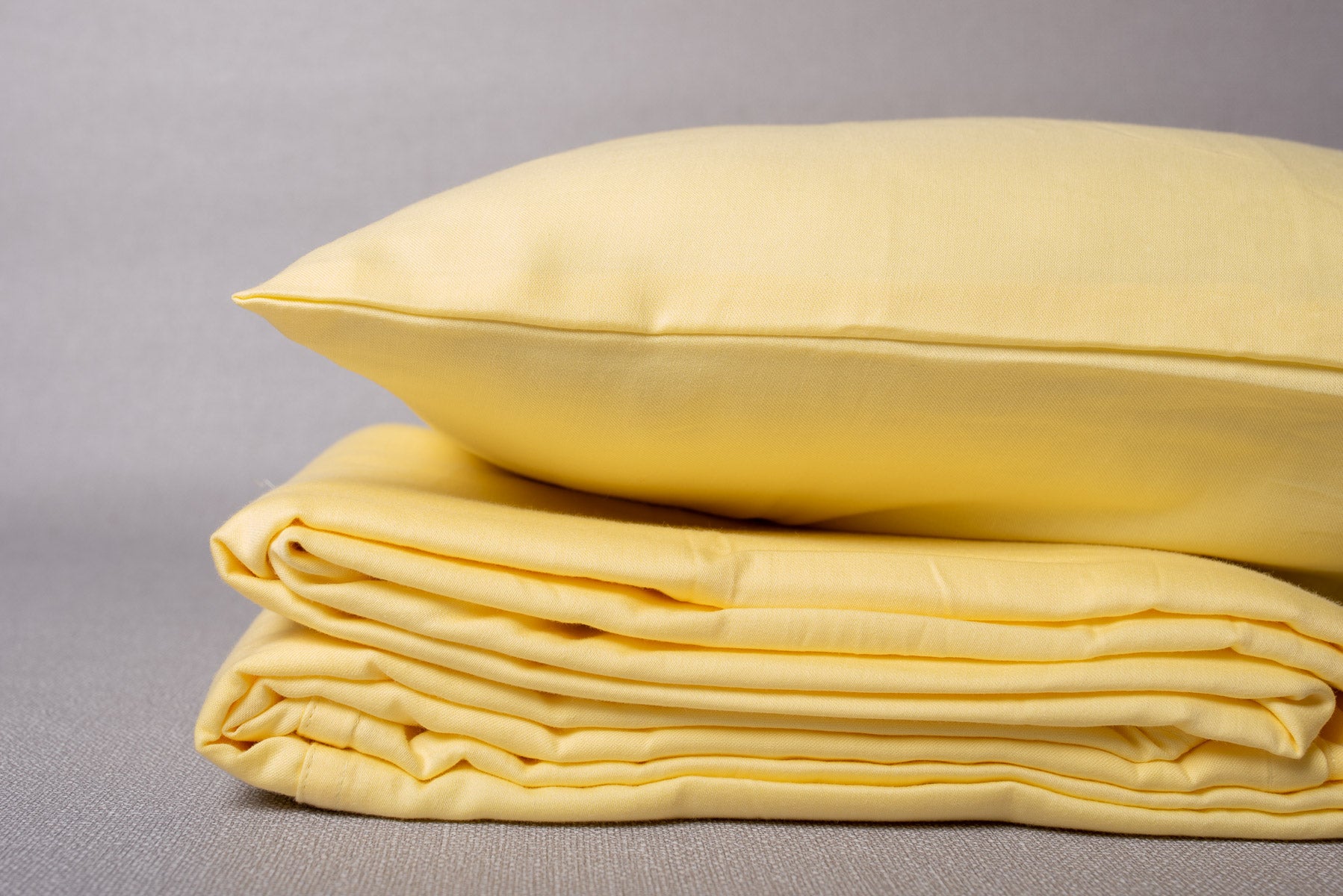 Solid Pale Yellow cotton - Pillow Covers - Set of 2