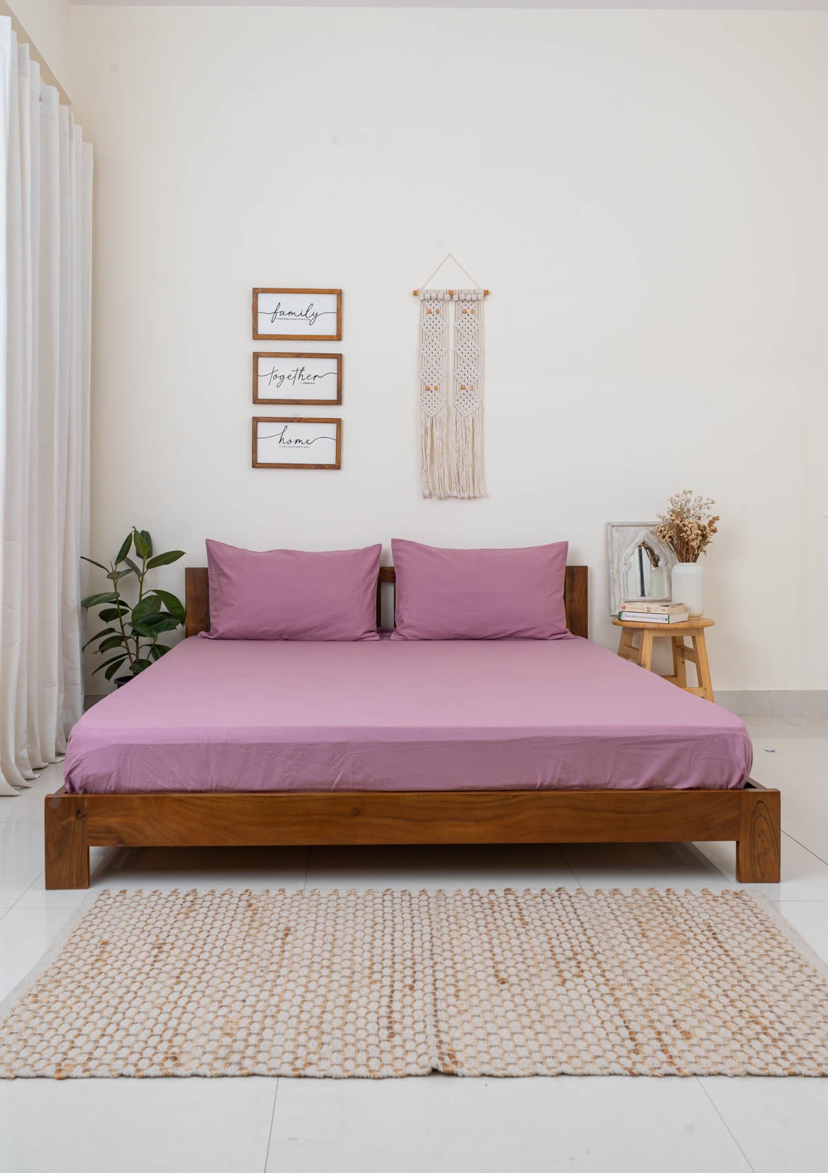 Solid Fitted Sheet - Dusty Lavender