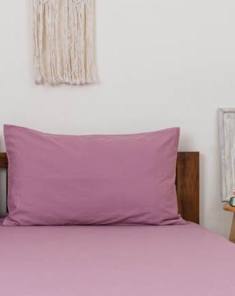 Dusty lavendar Solid Pillow Covers - Set of 2