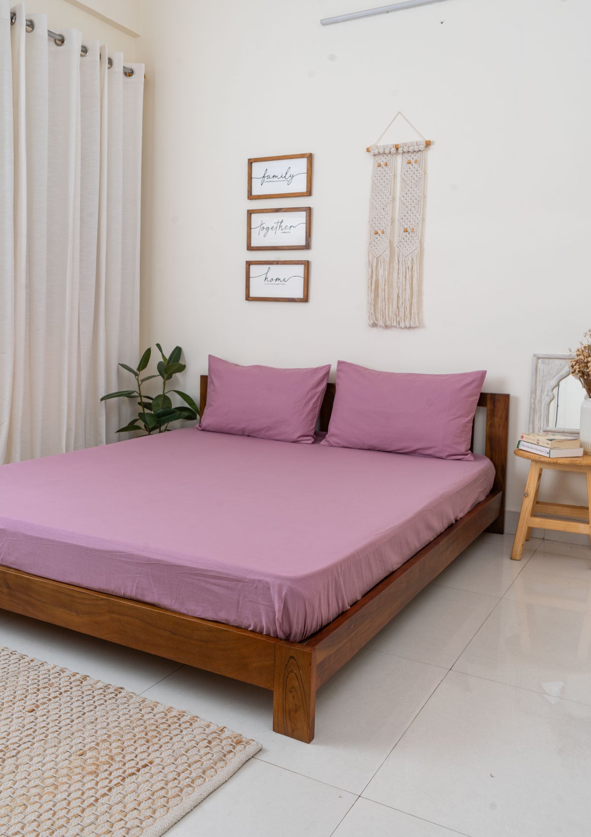 Solid Flat Sheet - Dusty Lavendar