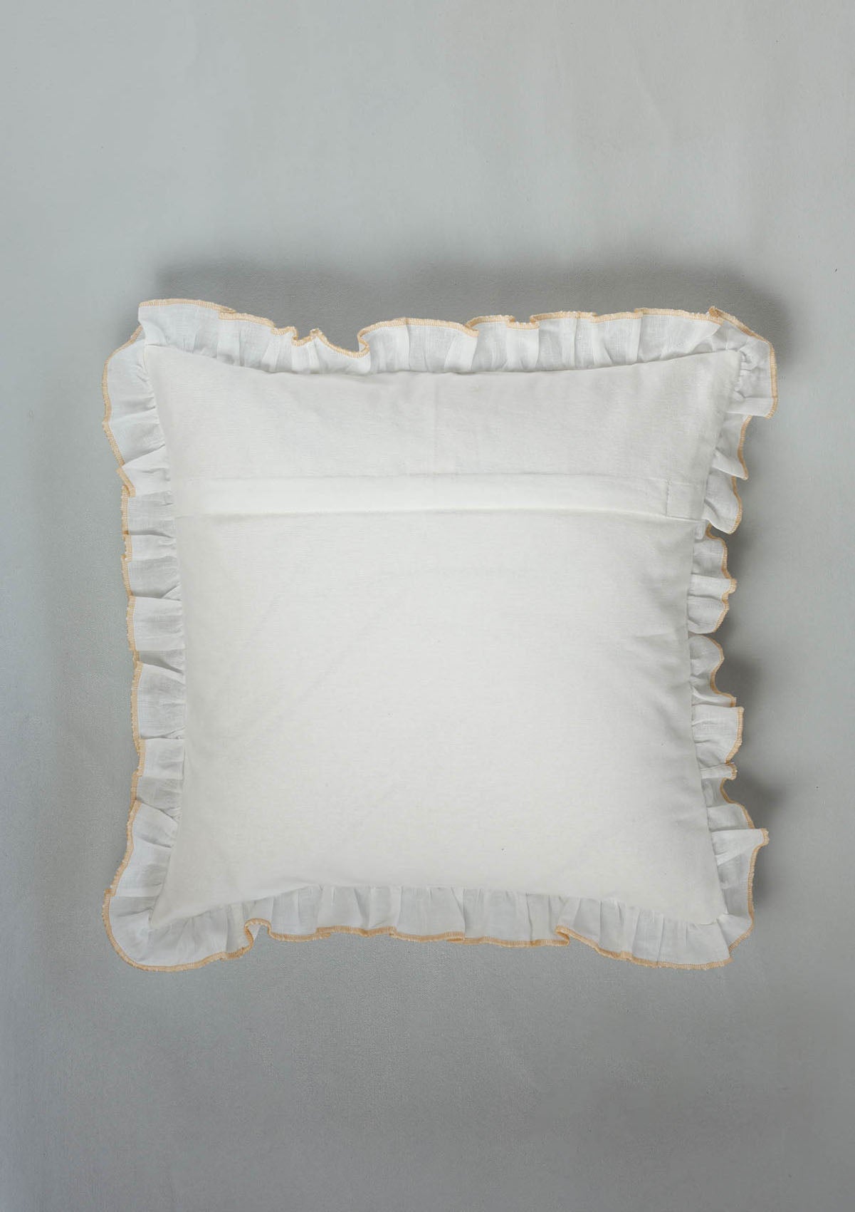 Elora Pink Embroidered 100% Cotton Cushion Cover For Sofa