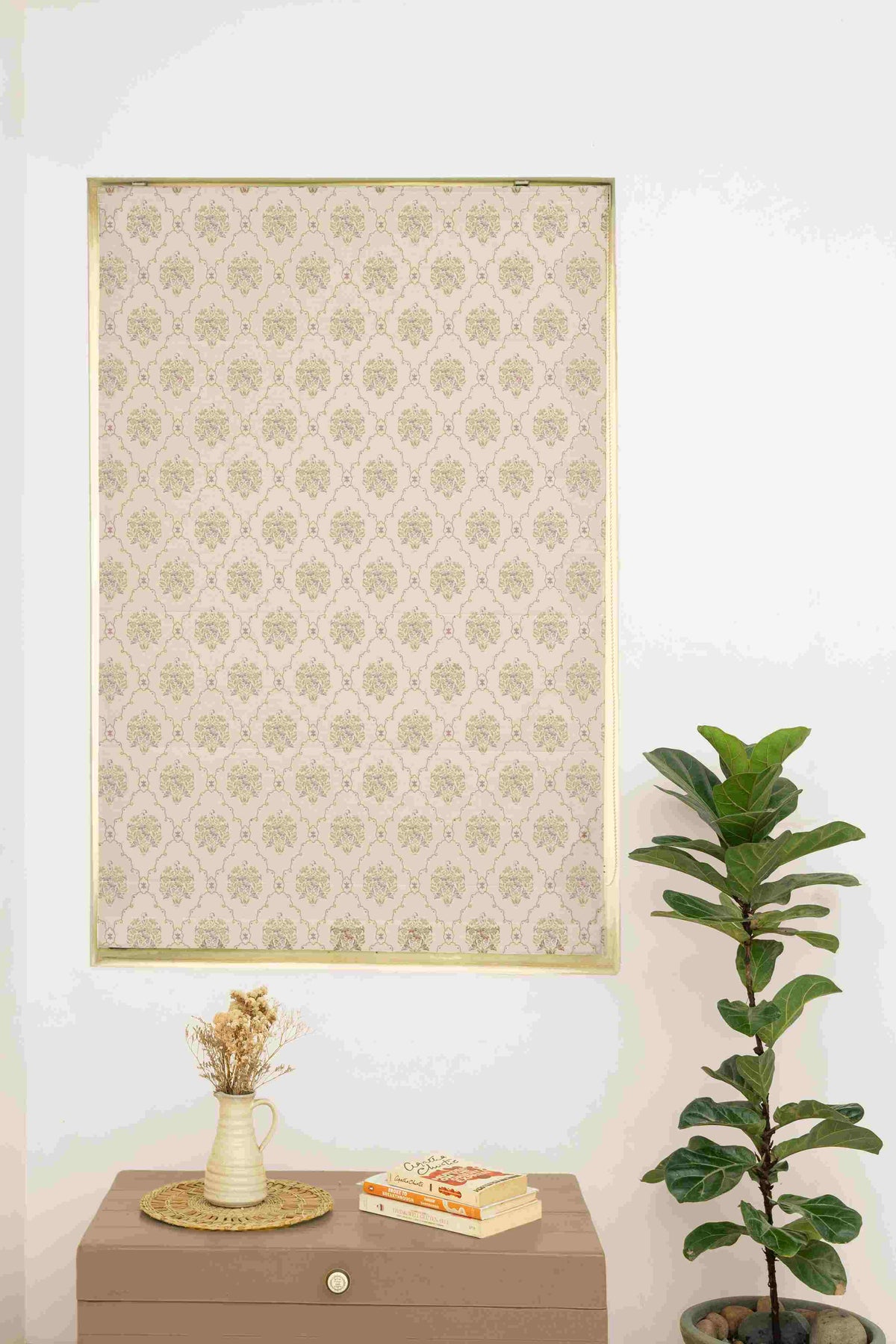 Fable 100% Customizable Cotton floral blind for living room - Room darkening - Detail View
