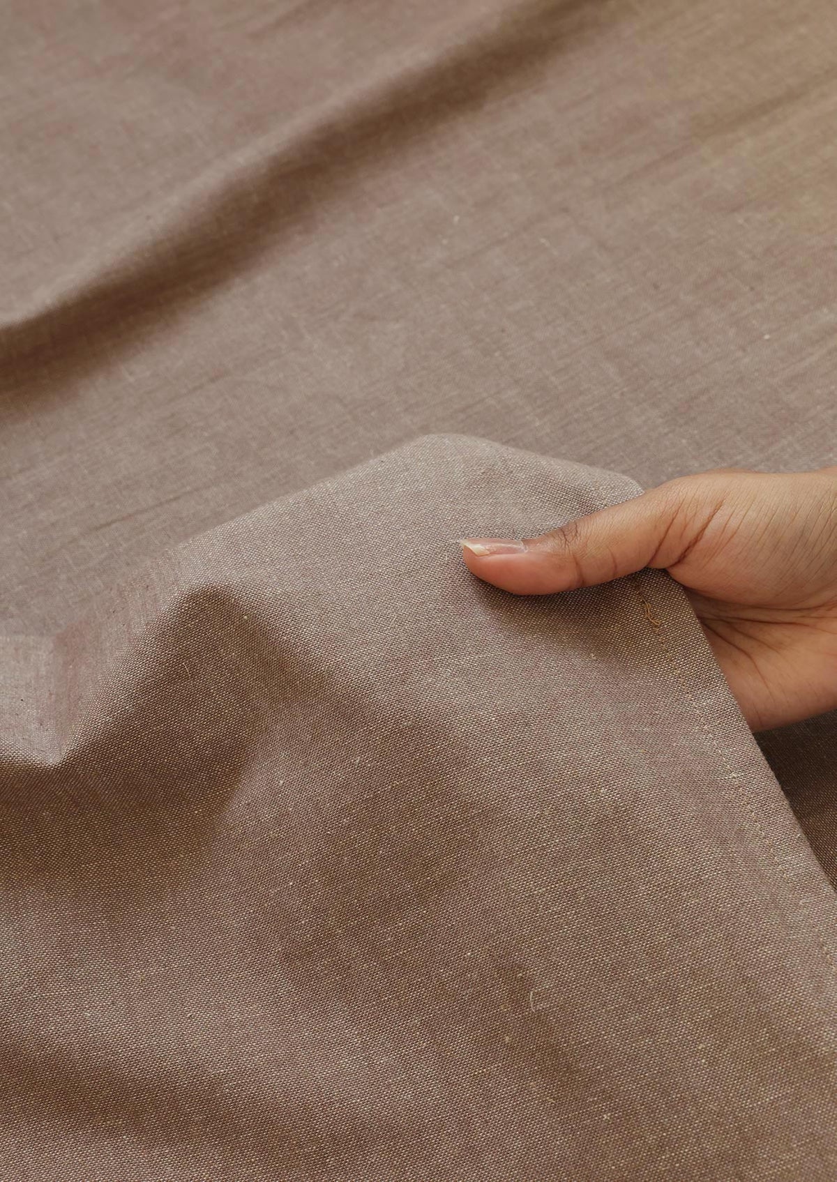 Fig Brown | Linen Cotton Blend Woven Textured | Room Darkening Fabric