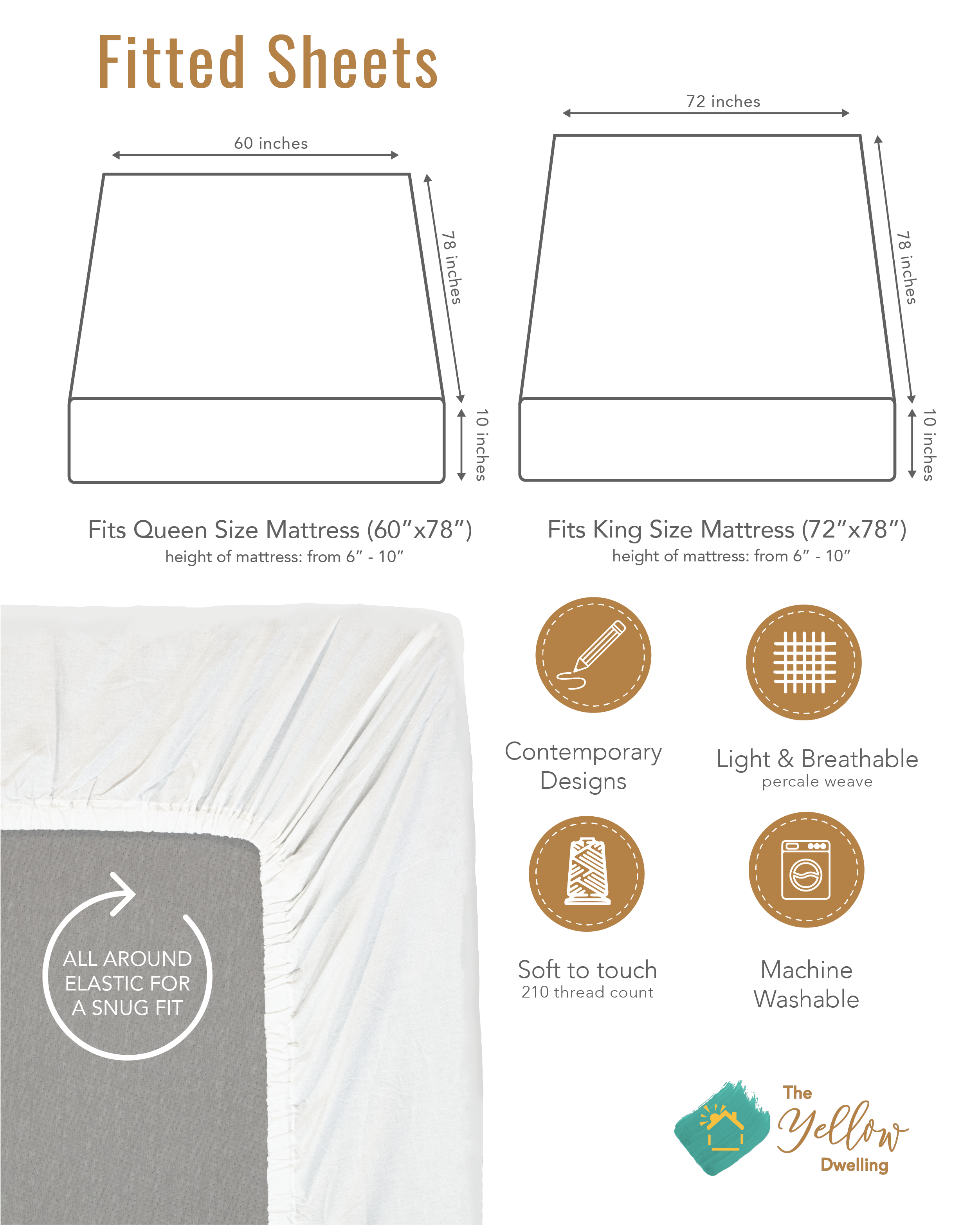 Fluttering Swallows Fitted Sheet - Multicolor