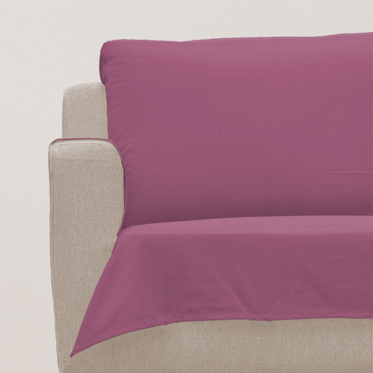 Solid Grape 100% Cotton plain Sofa cover
