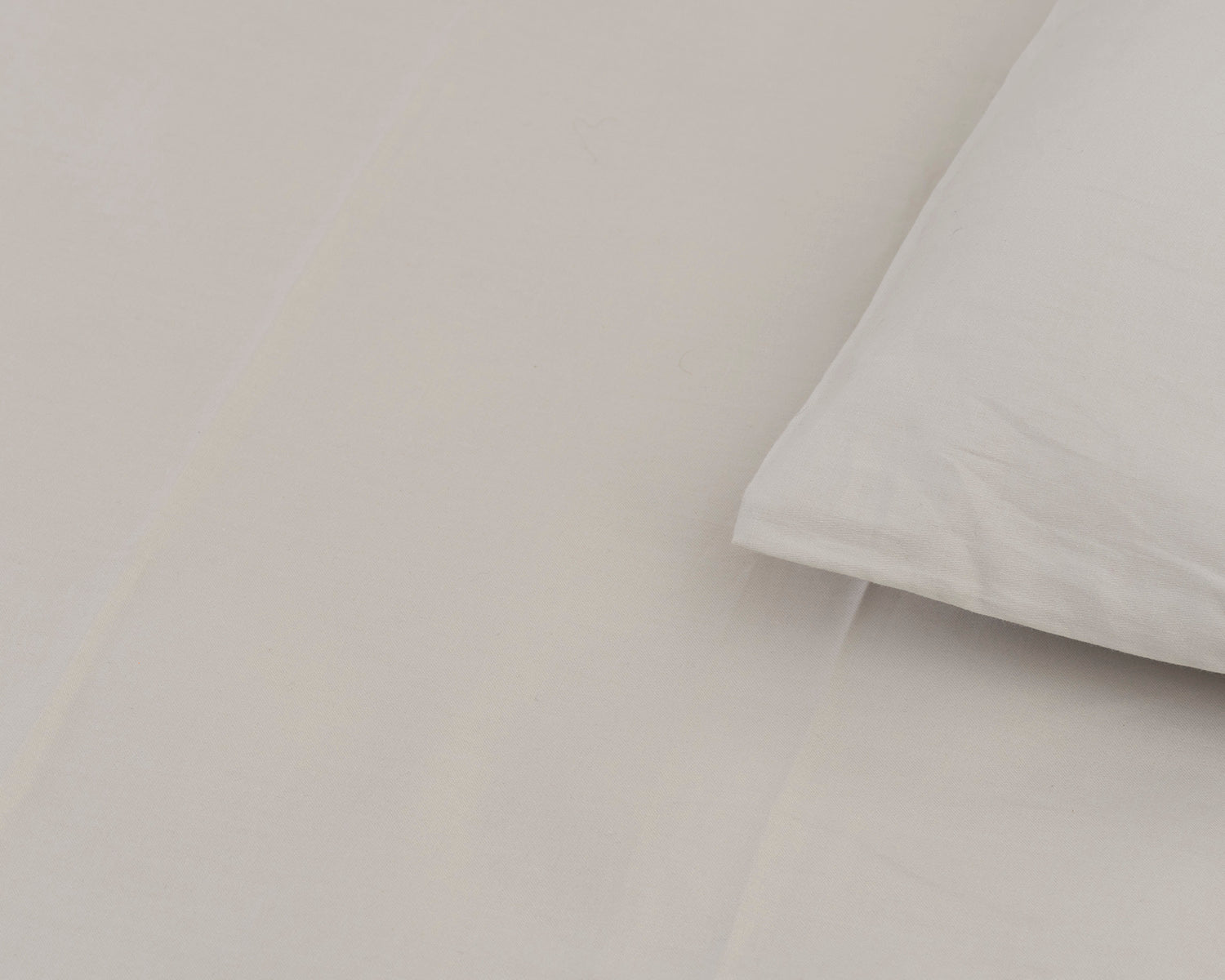 Solid Cotton Flat Sheet - Grey