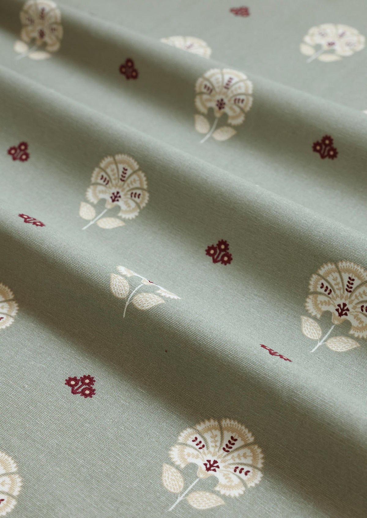 Gulnaar Green | 100% Cotton Printed | Room Darkening Fabric