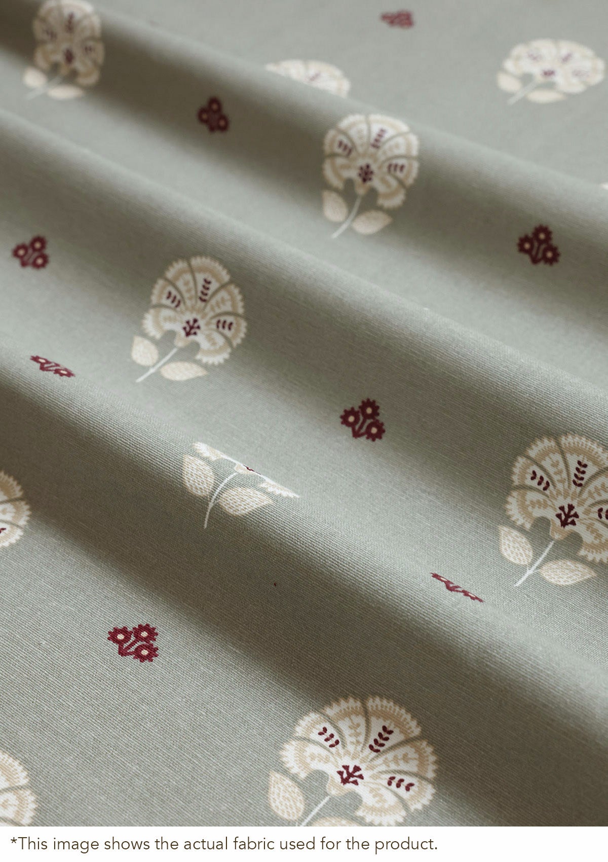 Gulnaar Green Ethnic 100% Cotton Printed Blind For Livingroom / Bedroom | Room Darkening