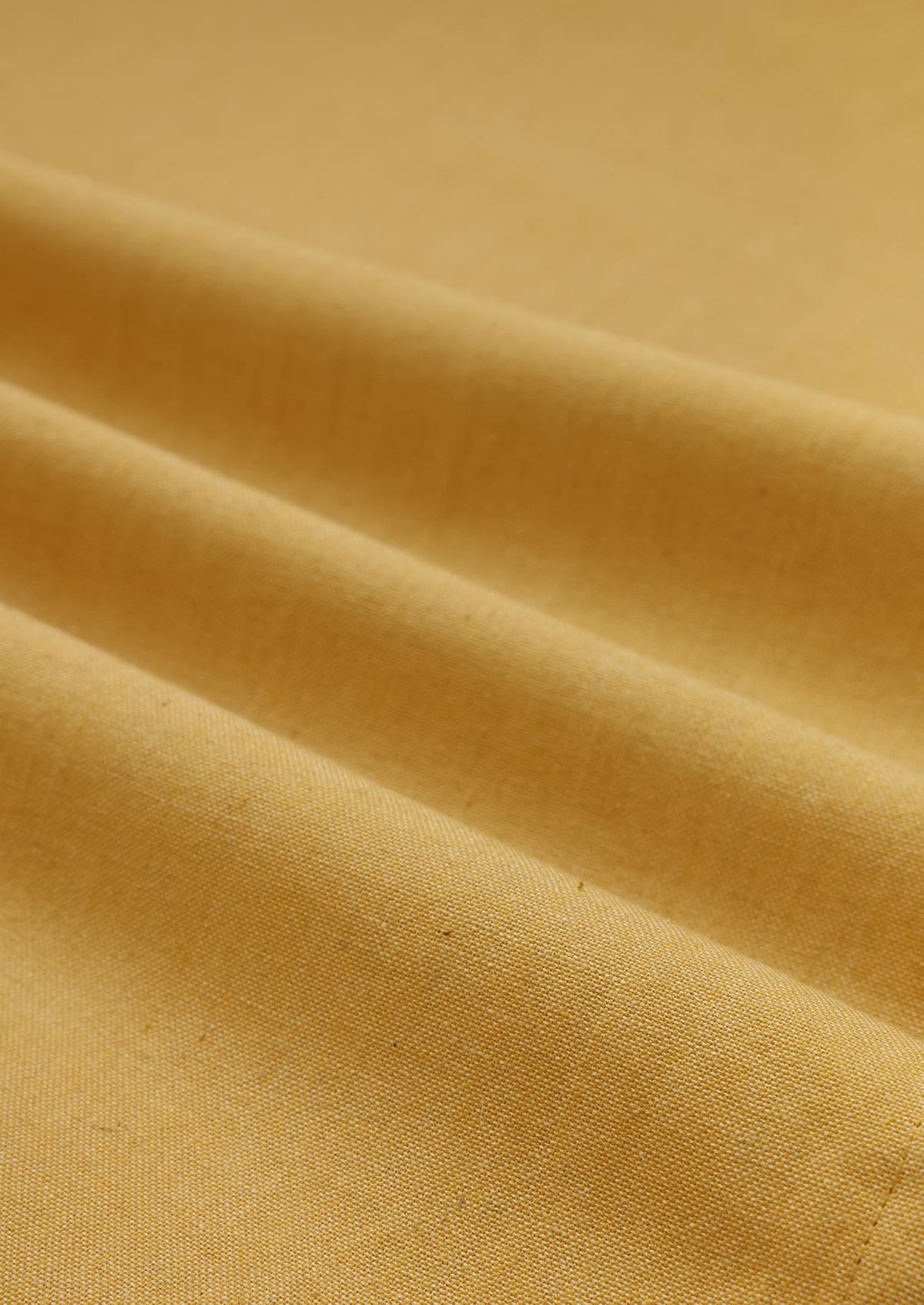 Honey yellow | Linen Cotton Blend Woven Textured | Room Darkening Fabric