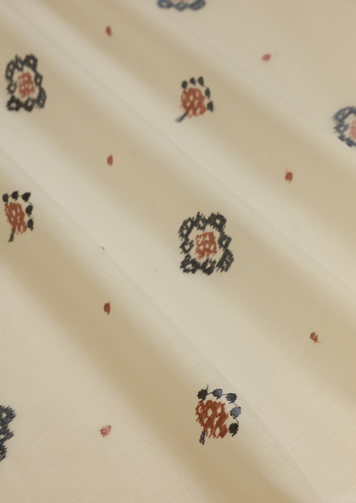 Ira Pink & blue | 100% Cotton Sheer Embroidered | Light Filtering Fabric