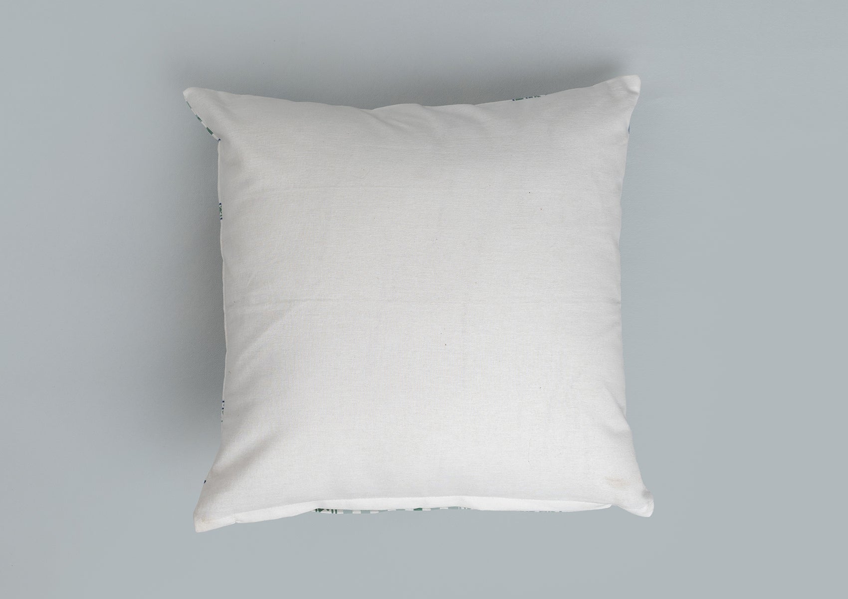 Jungle 100% cotton geometric cushion cover for sofa - Indigo