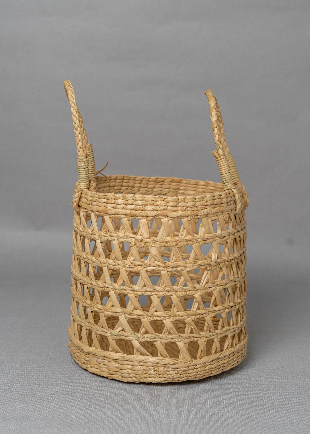 Woven Grass Planter With Handle