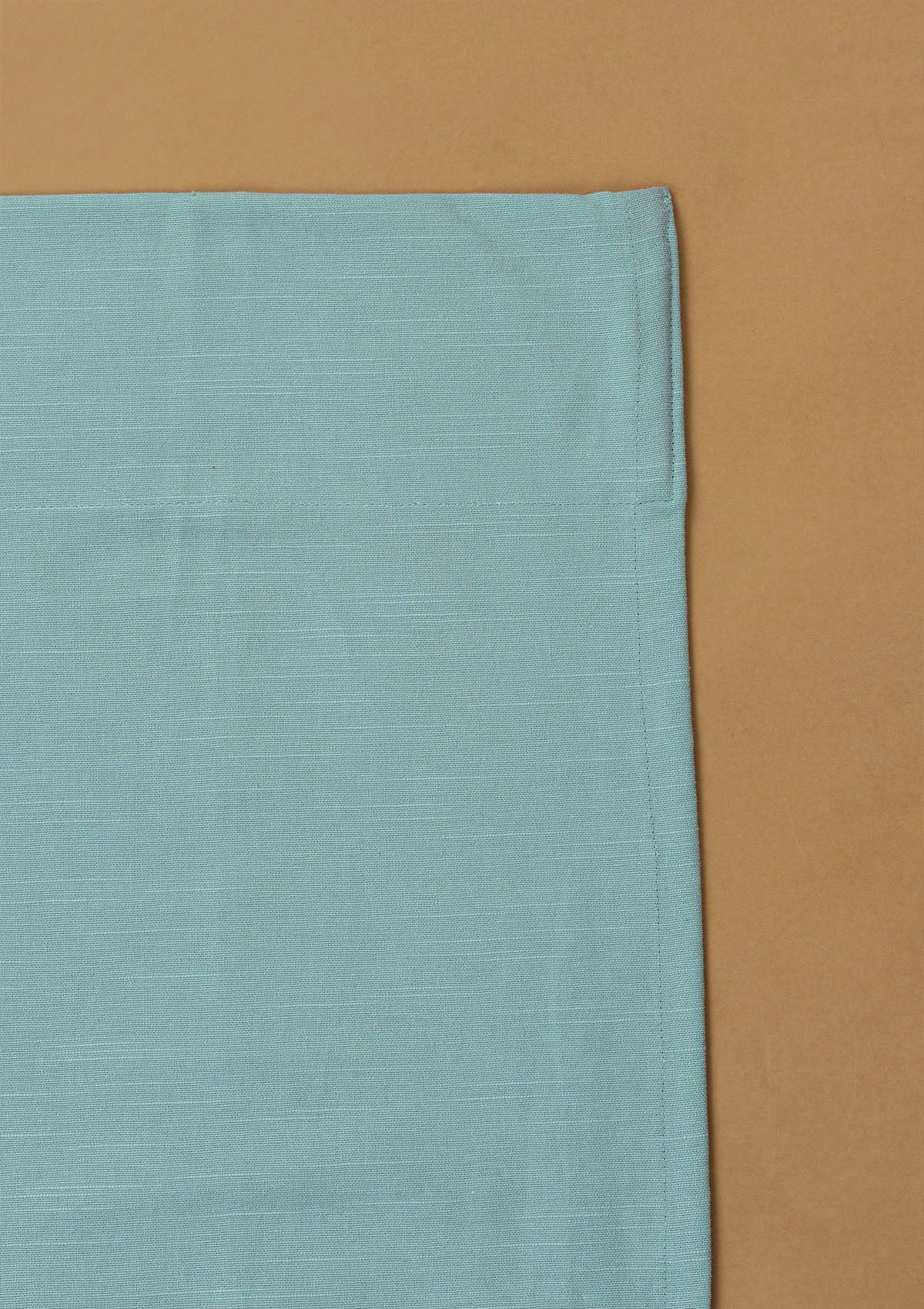Marine Teal Solid 100% Cotton Curtain For Bedroom | Room Darkening | Single Piece