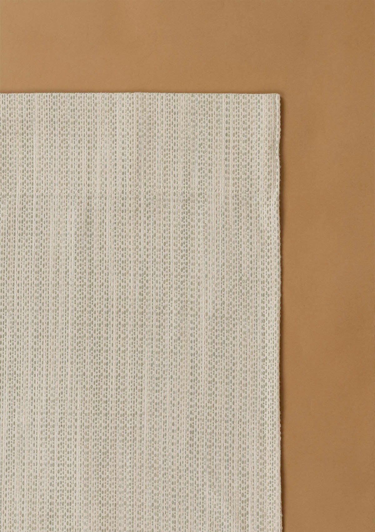 Matcha Green Textured 100% Cotton Curtain For Living Room | Light Filtering | Single Piece