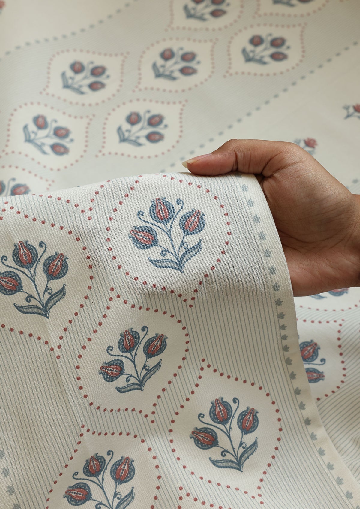 Meher Blue | 100% Cotton Printed | Light Reduction Fabric