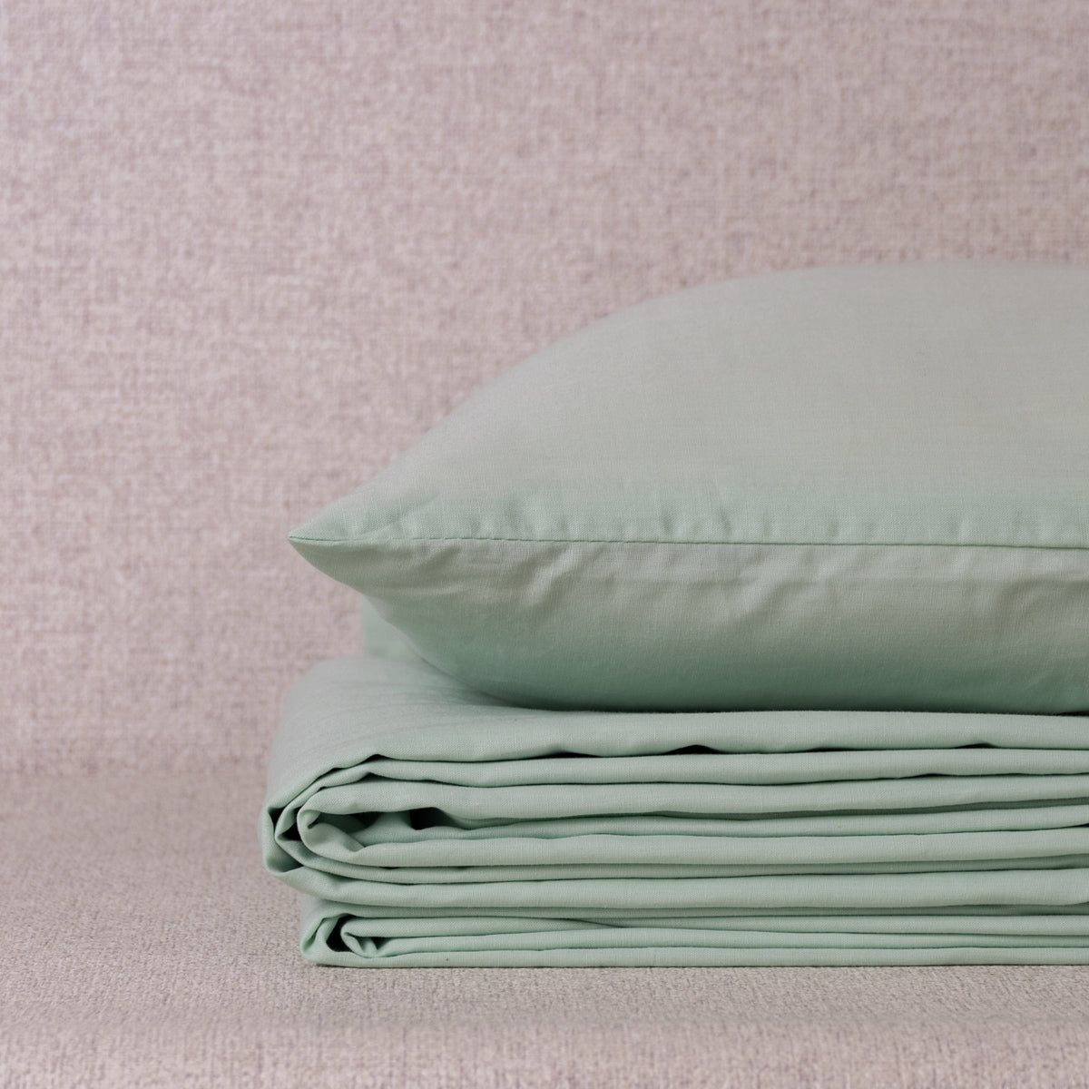 Solid Cotton Flat Sheet - Mint