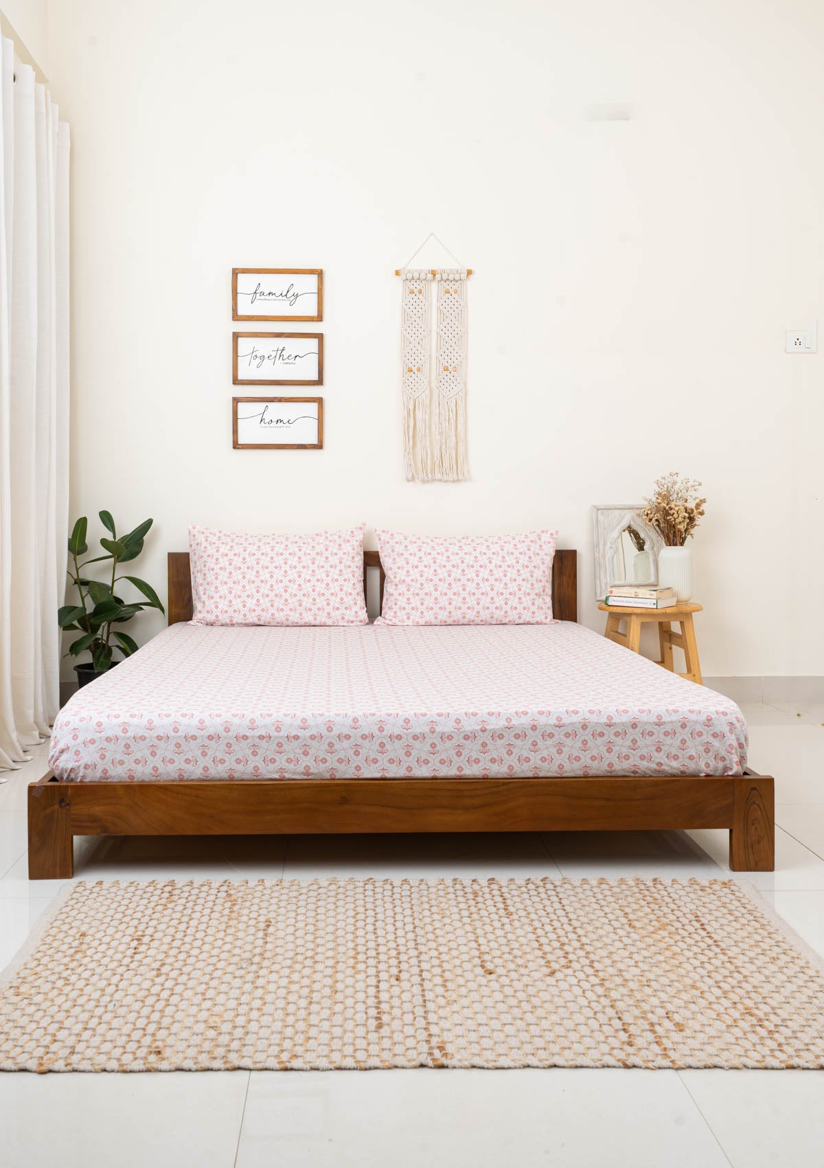 Moroccon Flat sheet - Blush