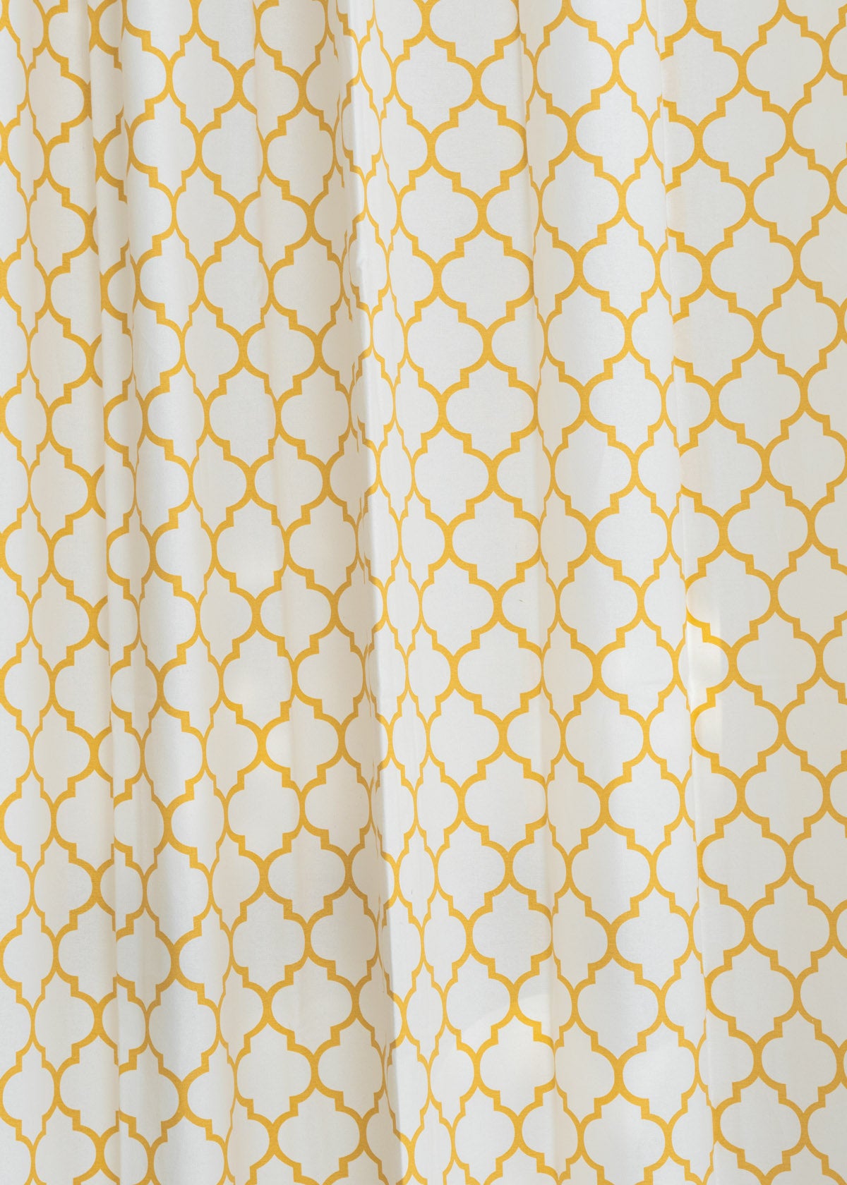 Trellis printed cotton Fabric - Mustard