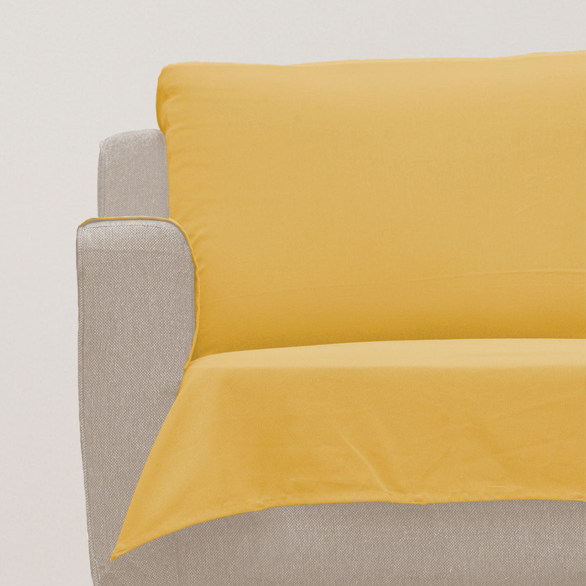 Solid Mustard 100% Cotton plain Sofa cover