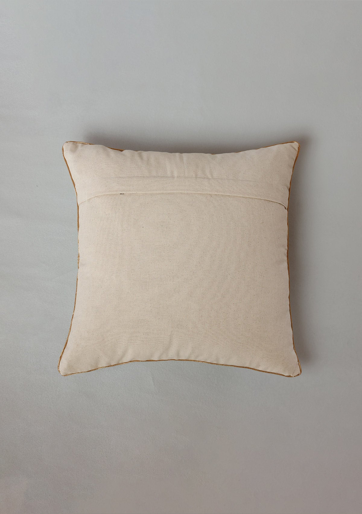 Nargis Green & Mustard | Embroidered Floral |100% Cotton Cushion Cover For Sofa