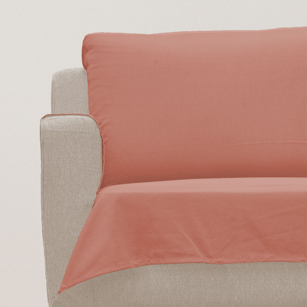 Solid Rust 100% Cotton plain Sofa cover