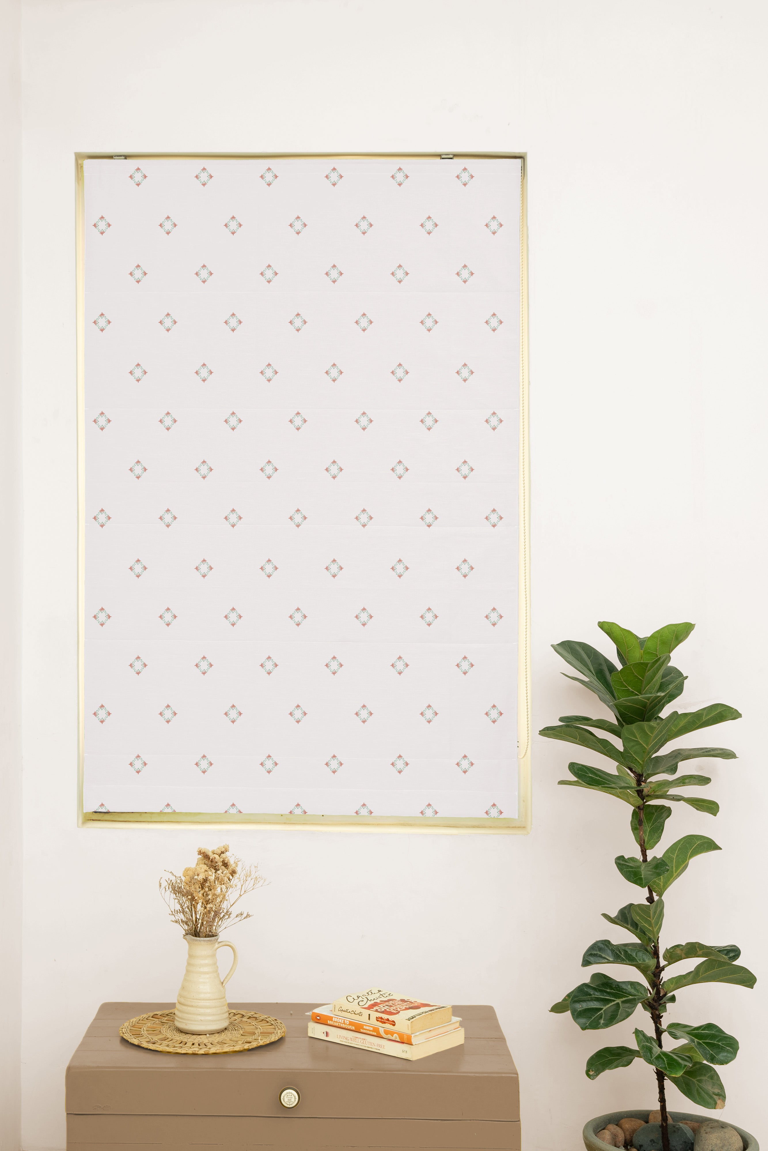 Sacred Waters 100% Cotton Sheer Printed Customizable blind for livingroom & Bedrooms-Light Filtering (Copy)