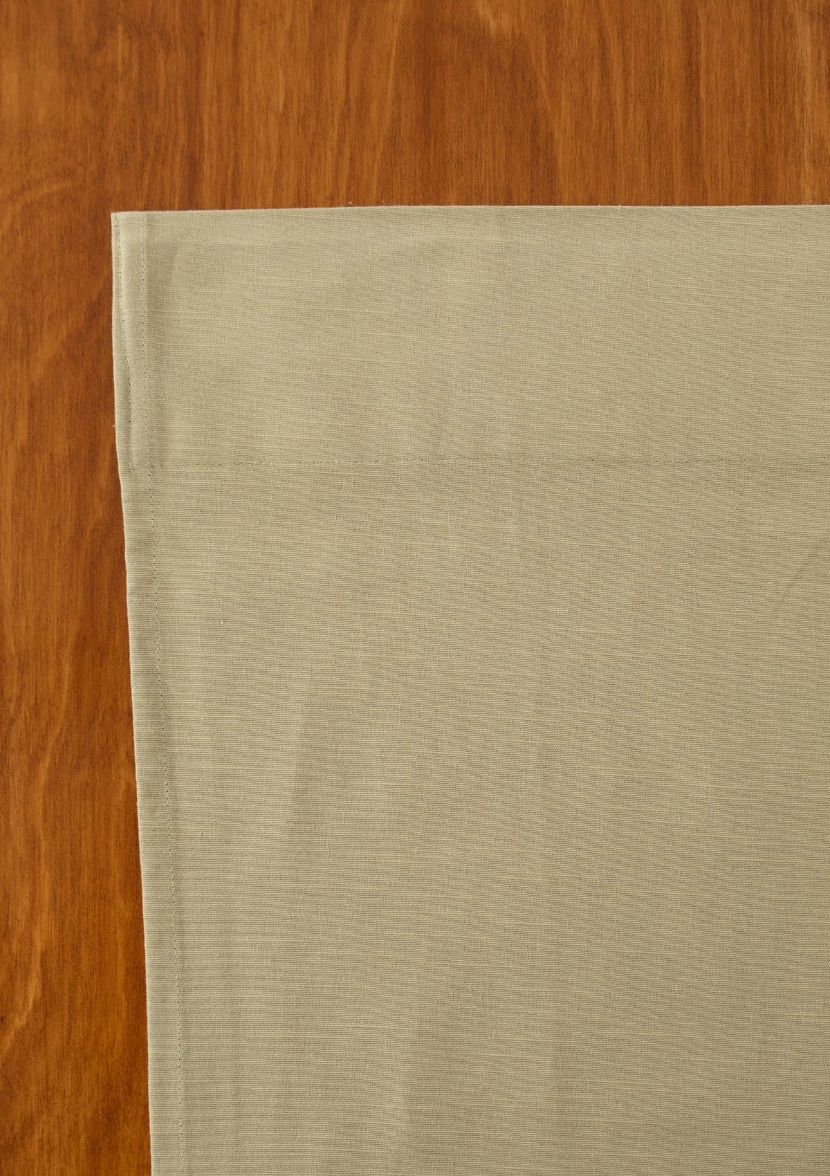 Solid Herb Green 100% cotton curtain for Living room and bedroom - Room darkening - Single Piece