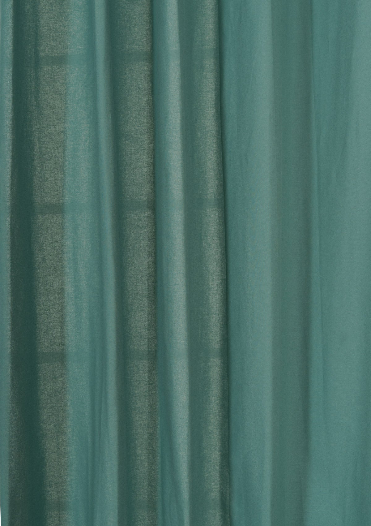 Solid aqua blue 100% cotton plain curtain for bedroom - Room darkening - Single Piece