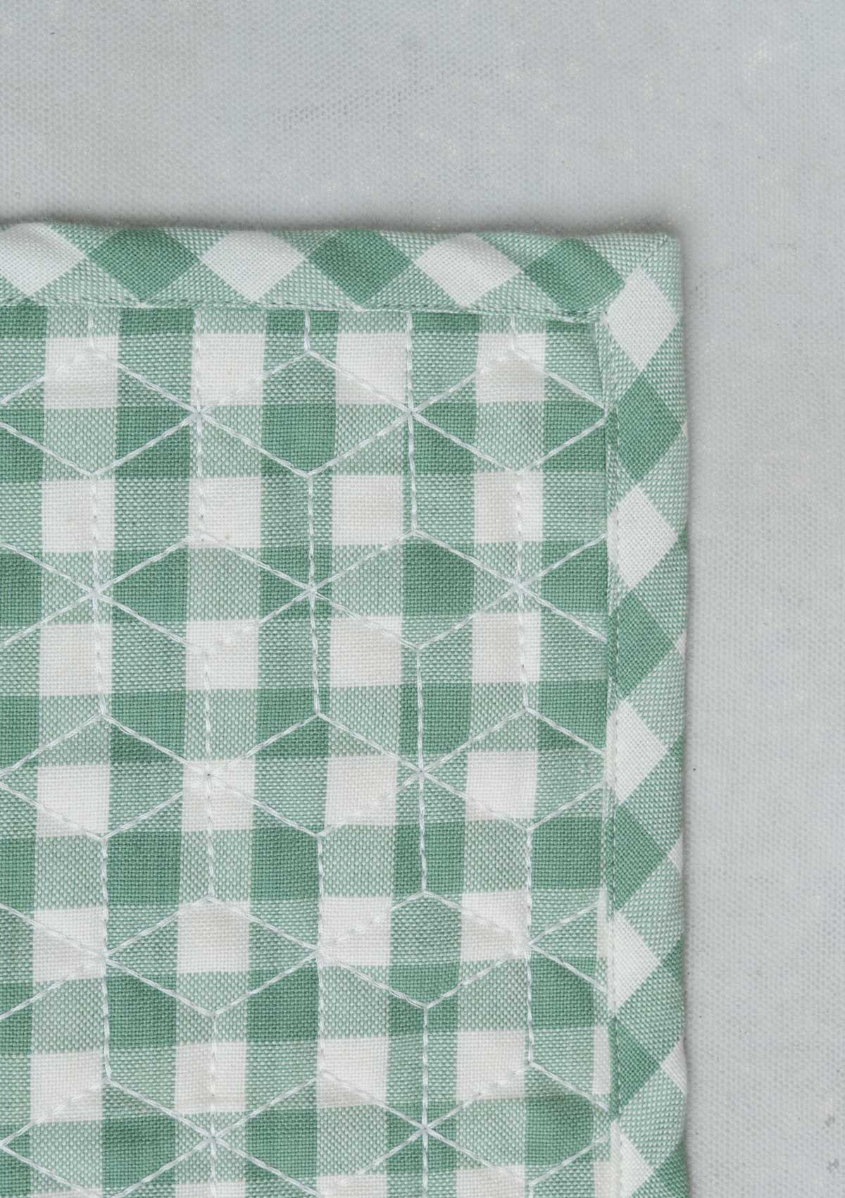 Solid sage green gingham Placemats - Sage Green