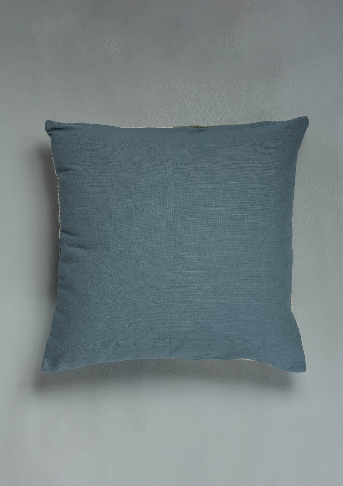 Sora Green & Blue Textured 100% Cotton Cushion Cover For Sofa