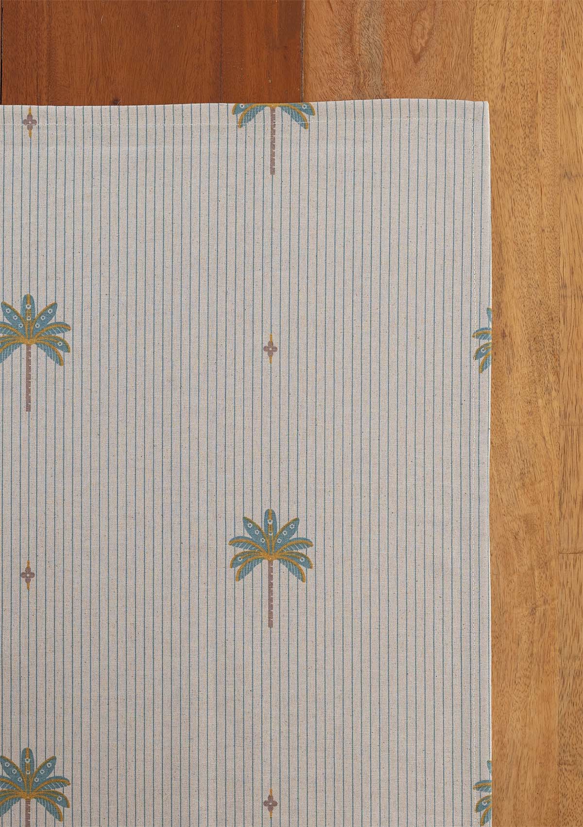 Tala Teal 100% Cotton Printed Table Cloth