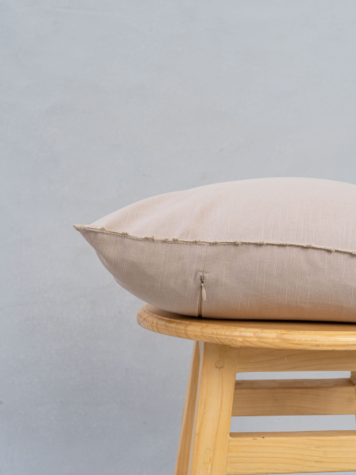 Solid 100% cotton customisable cushion cover for sofa - Walnut Grey