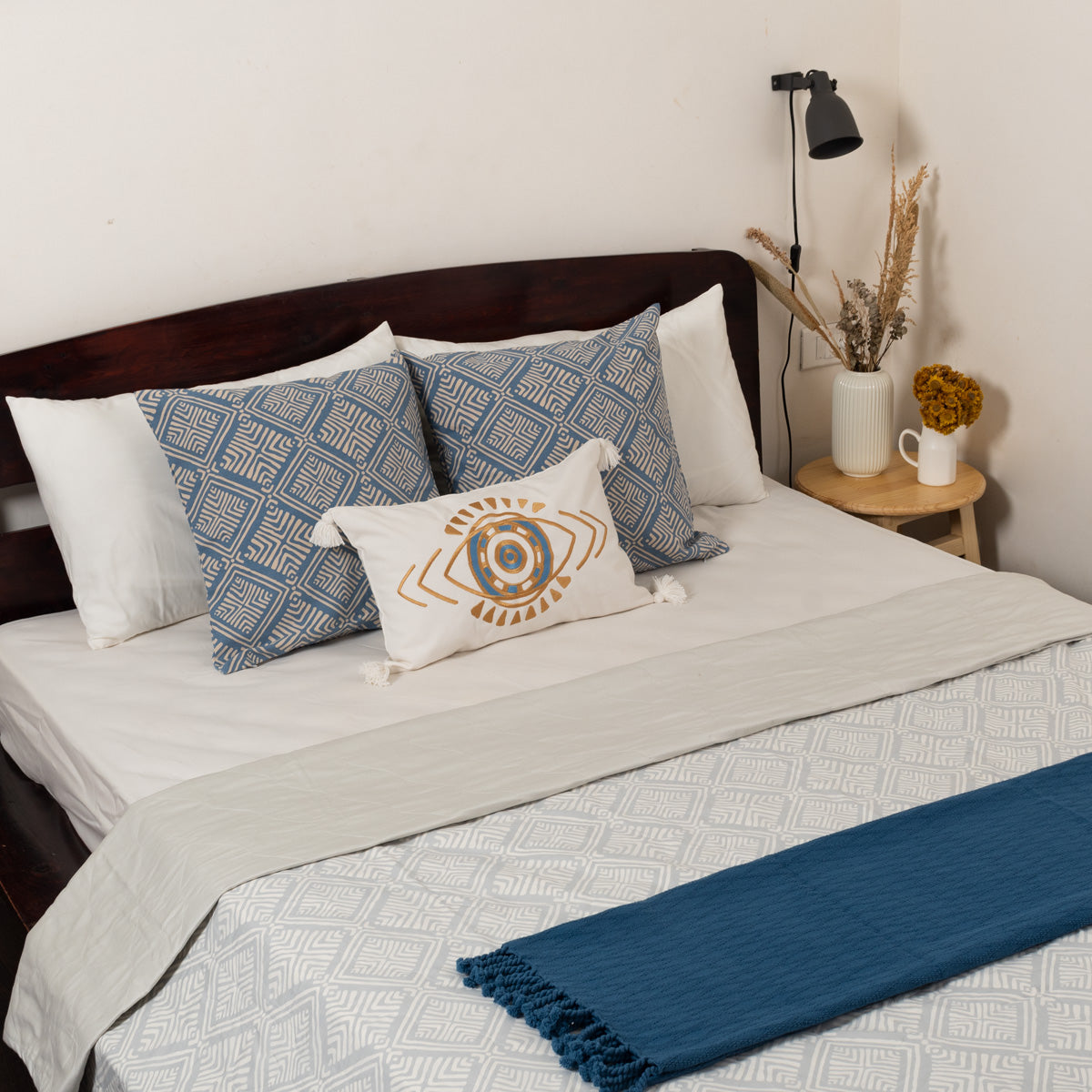 Solid Cotton Fitted Sheet - Warm White